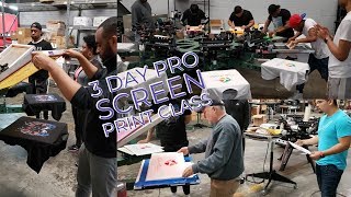 Checkout the Fun while Learning to Screen Print at 3 day Pro Class