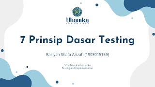 7 Prinsip Dasar Testing