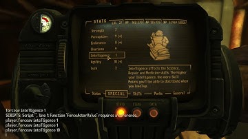 How to change SPECIAL stats with console commands in Fallout New Vegas
