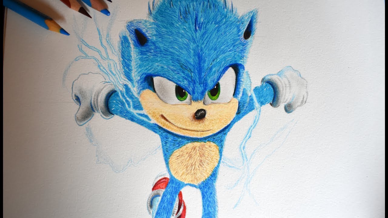 como DIBUJAR a SONIC THE HEDGEHOG de LA PELICULA 2020 facil | Drawing Sonic  The Hedgehog the movie - thptnganamst.edu.vn