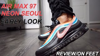 air max 97 neon seoul on feet