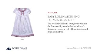 Baby Loren Morning Dresses Recalled
