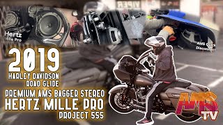 Bagger stereo on this Harley Road Glide with Hertz in Los Angeles