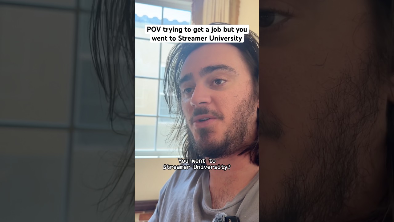trying to get a job, but you went to Streamer University… #shorts #comedy #funny