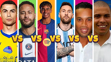 Ronaldo vs Neymar vs Yamal vs Messi vs Ronaldinho vs Ronaldo Nazário | Ultimate Football Battle