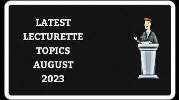 LATEST LECTURETTE TOPICS AUGUST 2023 | SSB INTERVIEW