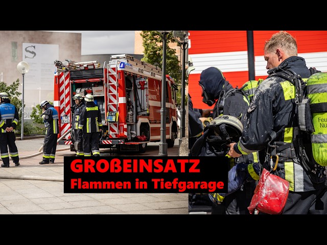 Großeinsatz: Tiefgarage am Nürnberger Opernhaus in Flammen