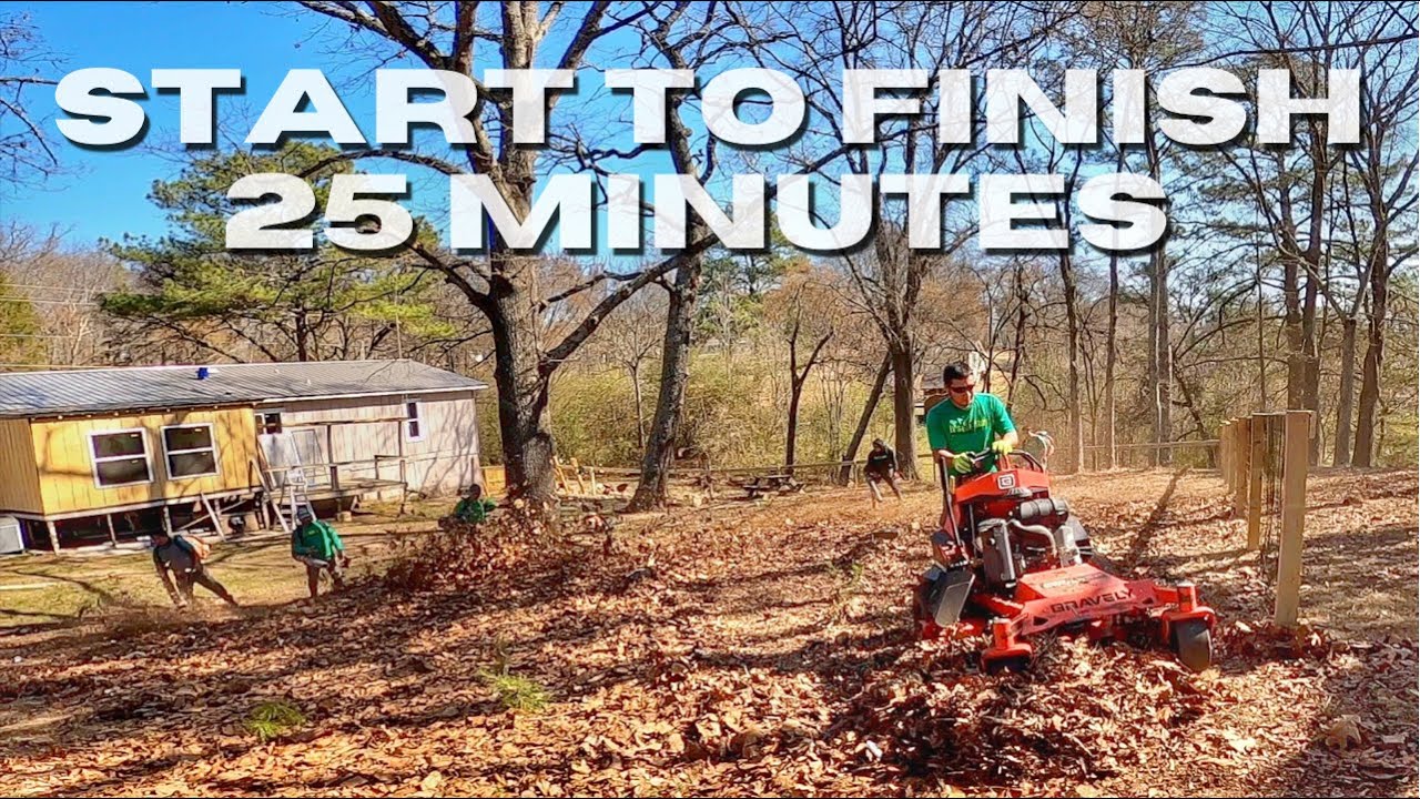 BIG LEAF JOB. 25 minutes Start to Finish. SPRING CLEAN UP.