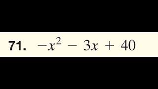 factor -x^2 - 3x + 40