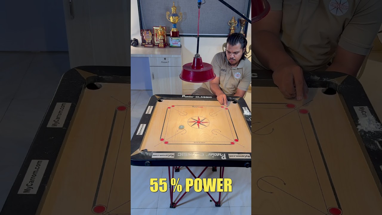 1% VS 100% Power Carrom Shot