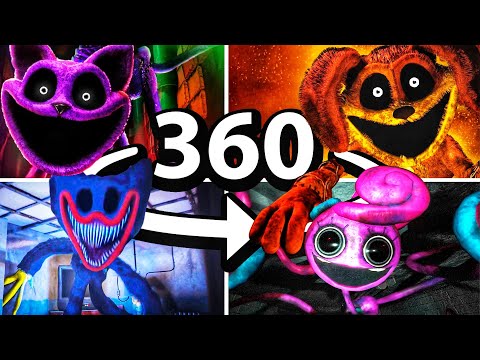 360° Poppy Playtime ALL JUMPSCARES CHAPTER 1 2 & 3