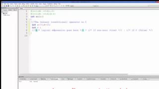 What is The ternary conditional operator in C