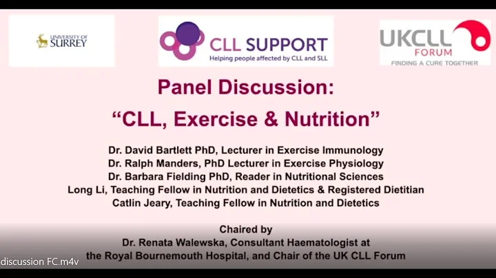 CLL panel discussion about exercise and nutrition