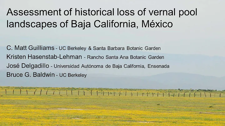 Assessment of historical loss of vernal pool landscapes of Baja California