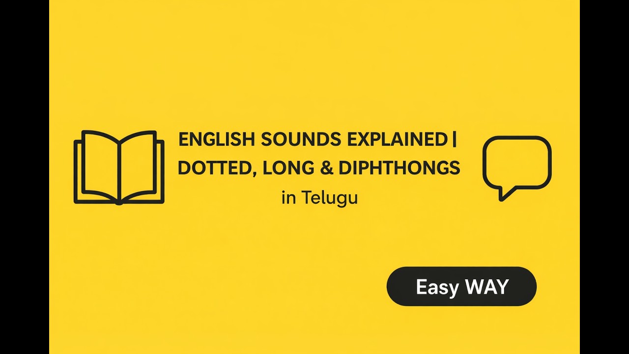dotted vowels in Telugu | Basic English for Beginners