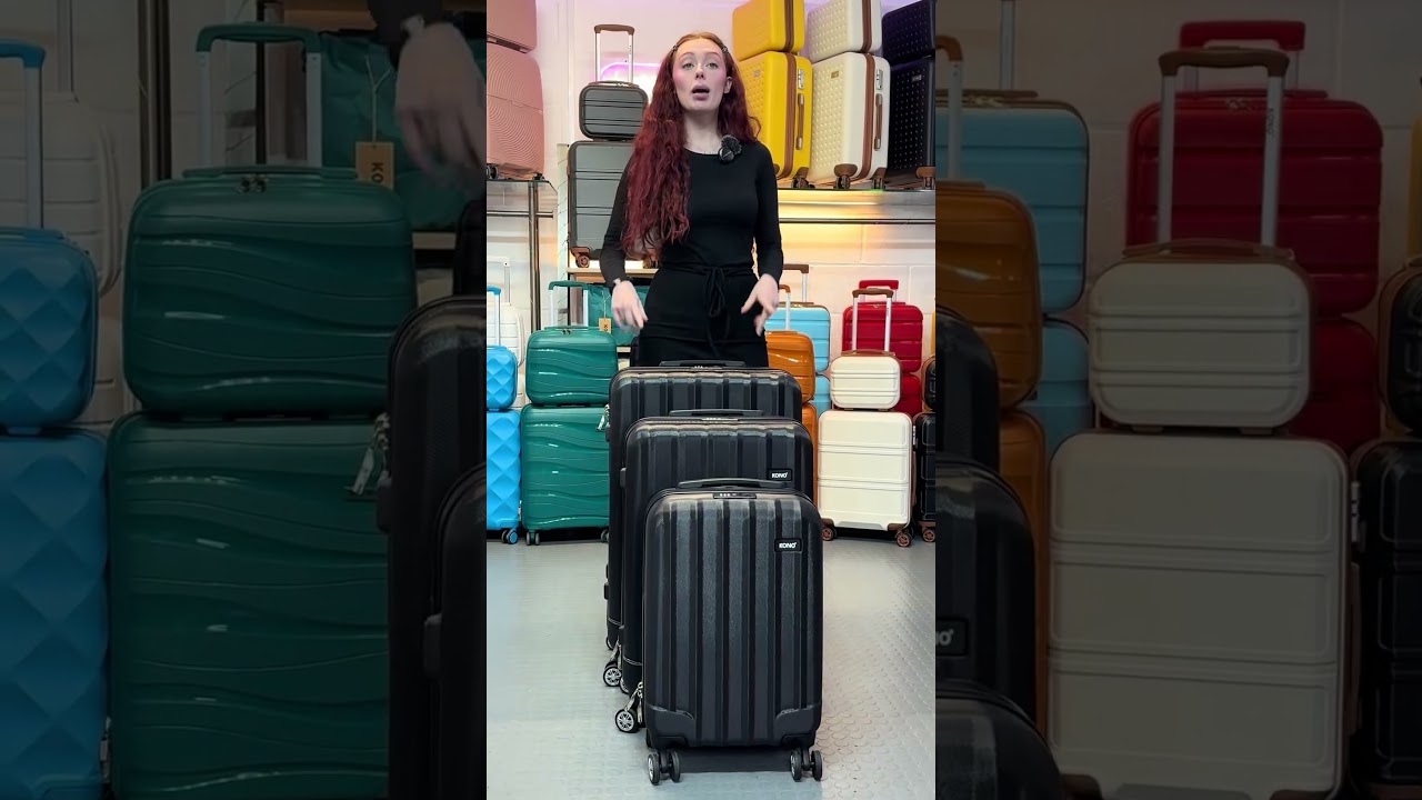 Chic Stripe Suitcase | Durable ABS Hard Shell w/ Lock 