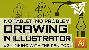How to Draw in Illustrator with a Mouse - Part 2 - Inking