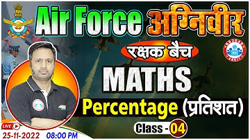 Agniveer Airforce Maths Classes | Percentage Maths Tricks | Airforce Maths By Rakesh Sir #04