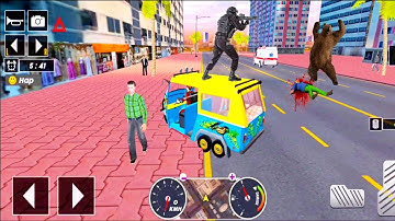 Tuk Tuk auto rickshaw driver game - 3D auto rickshaw driving game - Android iOS Gameplay #43