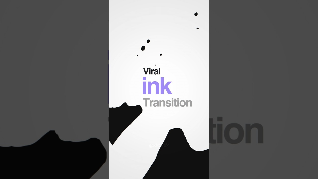 Ink Transition Effect in After Effects Easy Tutorial  