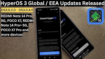 OFFICIAL: HyperOS 3 Global Rollout Begins! REDMI Note 14 Pro+ 5G, POCO X7 Pro & More Devices Updated