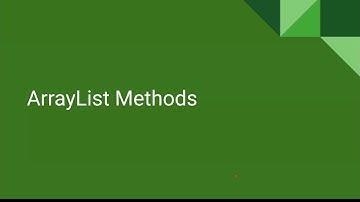 AP CS A Unit 7 Lesson 1 - ArrayList, ArrayList Methods