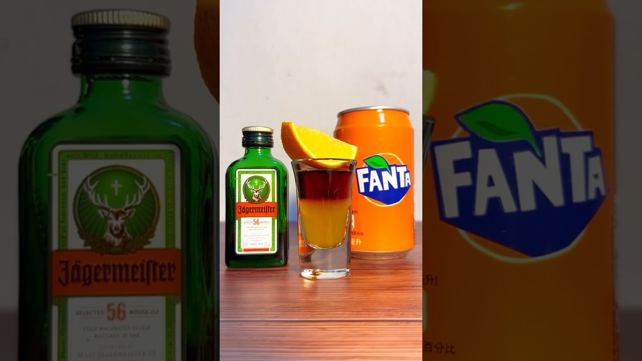 Jäger Fanta Shot🍊 #cocktail #jägermeister - YouTube