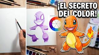 coloreando a charmander, usando el circulo cromático