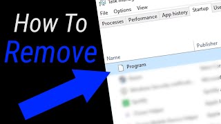 how to remove startup programs called 