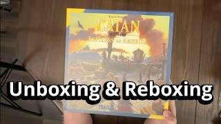 Catan: Settlers of America - Standalone Board Game Unboxing and Reboxing - What's in the Box?
