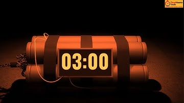 3-Minute Bomb Countdown Timer | Silent | Start Notification + End Explosion Blast