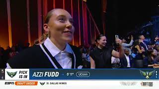 With the first pick in the 2026 WNBA Draft, the Dallas Wings select Azzi Fudd