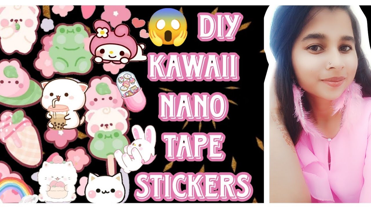 Nano R Sticker 😱 DIY Kawaii nano tape stickers #ad #shorts #diy #viral #art #beautiful ...