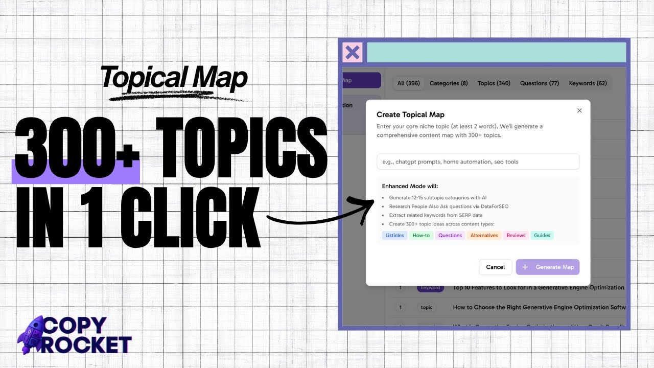 Topic Map Maker How to Create 300+ Content Topics in One Click (Topical Map) - YouTube