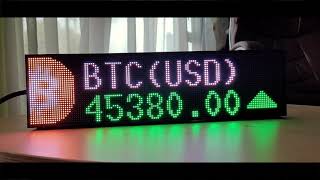 LED Stock Crypto Forex Ticker (Raspberry Pi 64x32 LED Matrix panels)