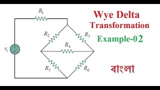 Wye Delta Transformation in Bangla Example 2