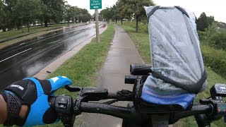 Riding my Nanrobot e scooter home from work  20