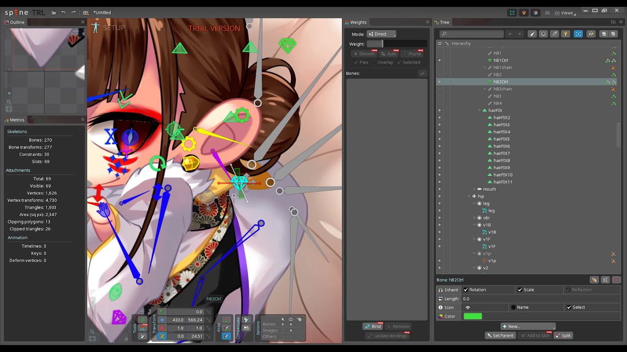 Spine rig / animation DEMO - YouTube