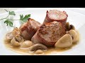 Receta de solomillo de cerdo con champiñones en salsa - Karlos Arguiñano