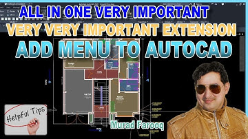 Add Most important menu to AutoCAD all Lisp is in one Menu AutoLisp |Autodesk|.