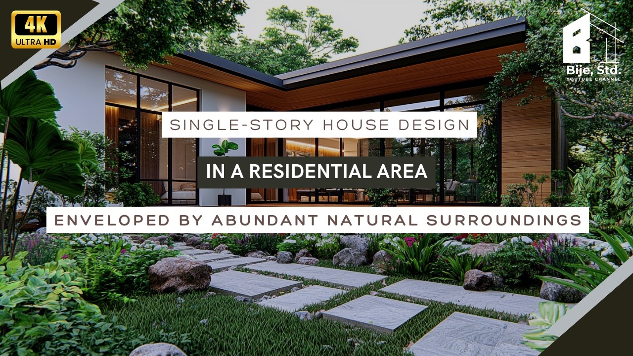 Single-Story House Design in a Residential Area Enveloped by Abundant Natural Surroundings