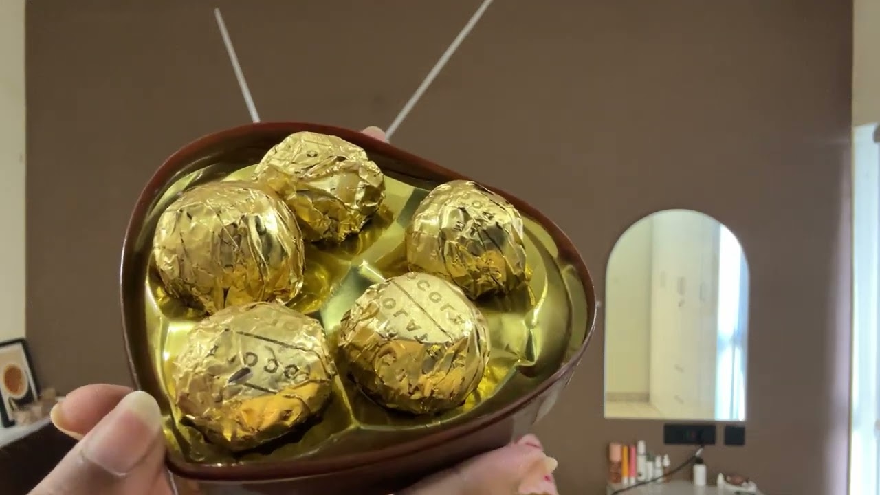 truffle chocolate unboxing asmr (white noise)