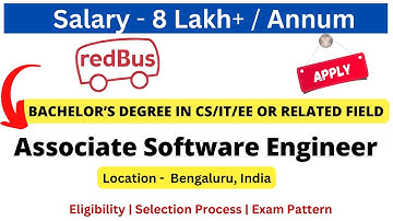 Redbus Off Campus Drive for Fresher 2023/2024 Associate Software Engineer Salary 8 LPA+ #freshers
