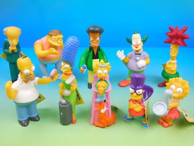 2000 THE SIMPSONS set OF 10 BURGER KING MOVIE COLLECTIBLES VIDEO