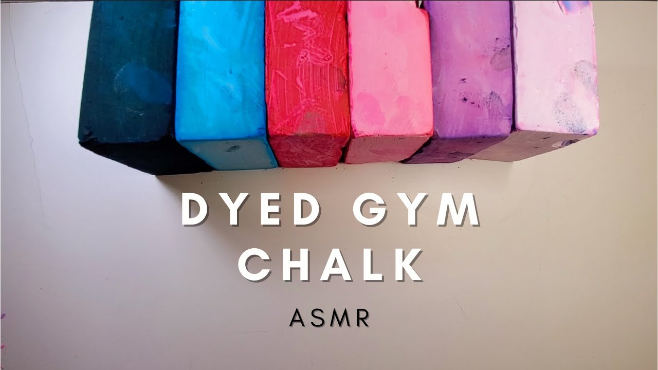 Dyed Gym Chalk ASMR | Oddly Satisfying | Variety Textures 💙💖💜 - YouTube