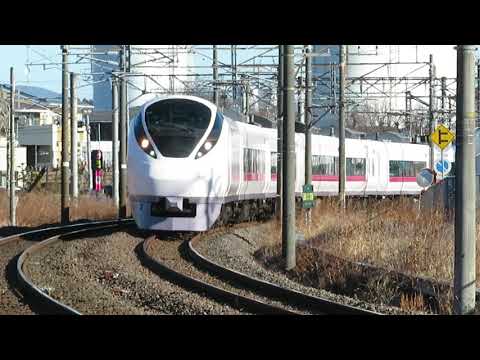 常磐線　E657系K7編成 5M 特急ひたち5号 いわき 行　E657系K12編成 68M 特急ときわ68号 品川 行　岩間～友部　野球場踏切　通過　2021.01.10