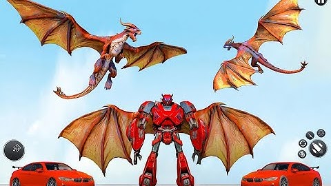 Dragon Robot Car Transform Simulator || 3D Unity Best Dragon Robot Game