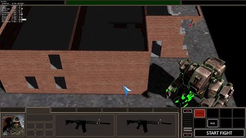 Turn-based tactical game. Development Diary. Page 38. Mech moves and demaging building. [BGE]