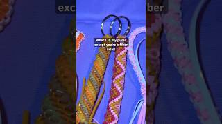 What’s in my purse: lanyards, boondoggle, gimp, Scooby keychains