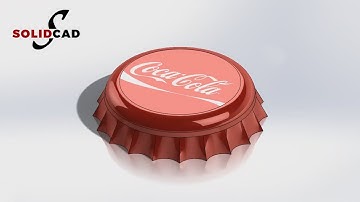 How to make Coca Cola Bottle Cap in SolidWorks - Tutorial - SolidCad